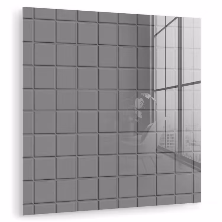 Glas schilderij - Modern - Patroon - Grijs — 1