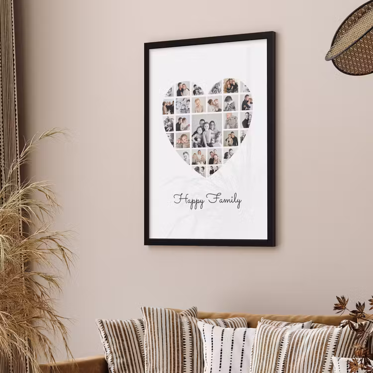 Foto in lijst – Hart collage — 3