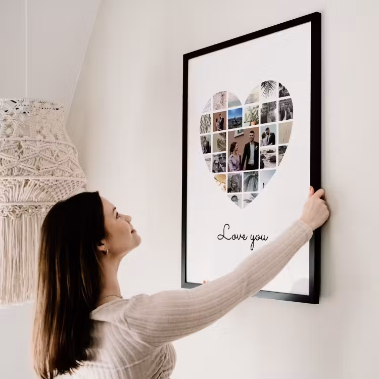 Foto in lijst – Hart collage — 4