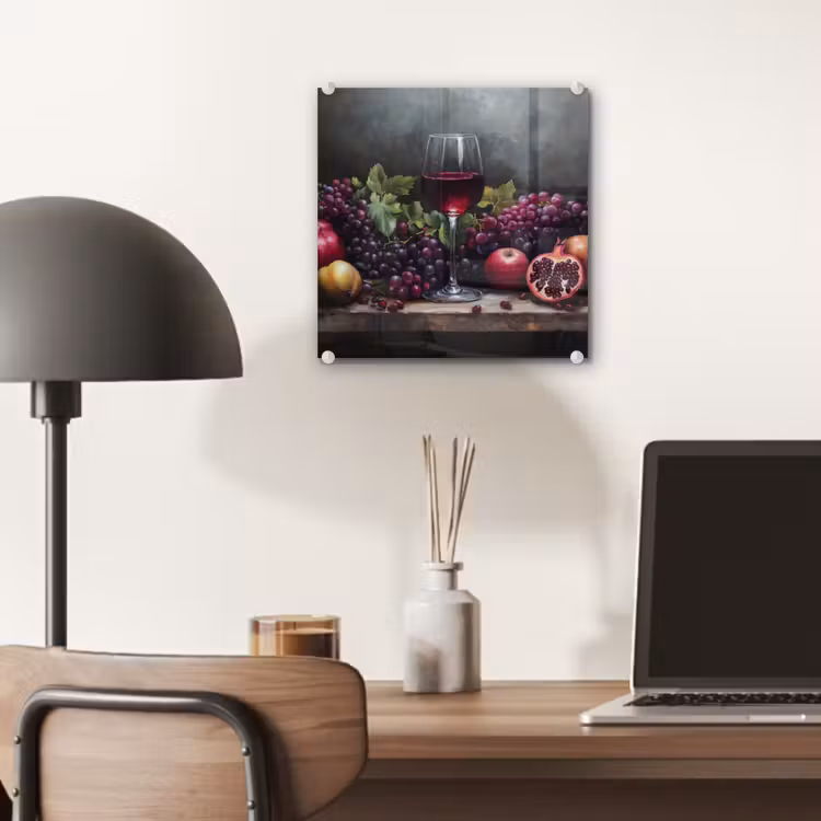 Glas schilderij - Wijn - Fruit - Stilleven — 7