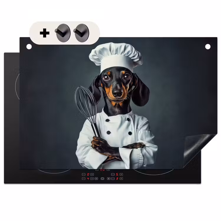 Inductie beschermer en spatscherm (2in1) - Hond - Garde - Kok — 1