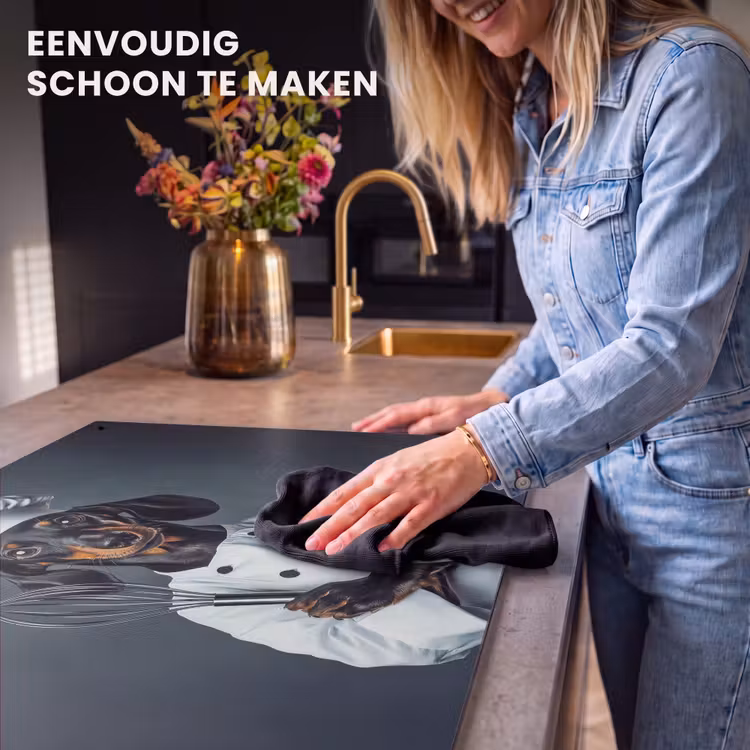 Inductie beschermer en spatscherm (2in1) - Hond - Garde - Kok — 5