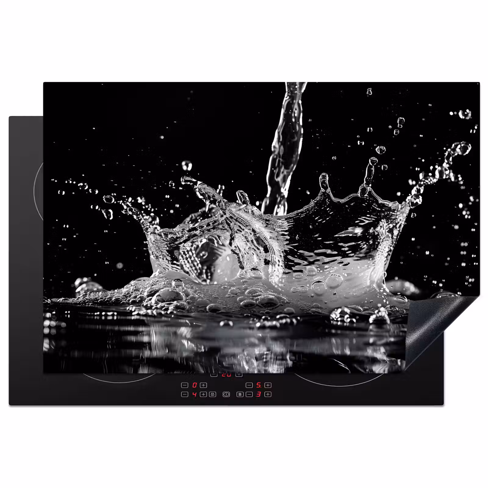 Inductie beschermer - Water - Splash - Zwart — 1