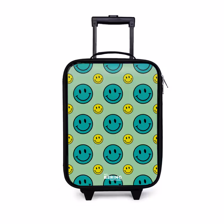 Kinderkoffer - Zwart - All smiles groen — 1