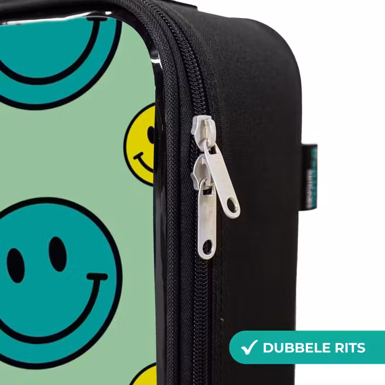 Kinderkoffer - Zwart - All smiles groen — 6