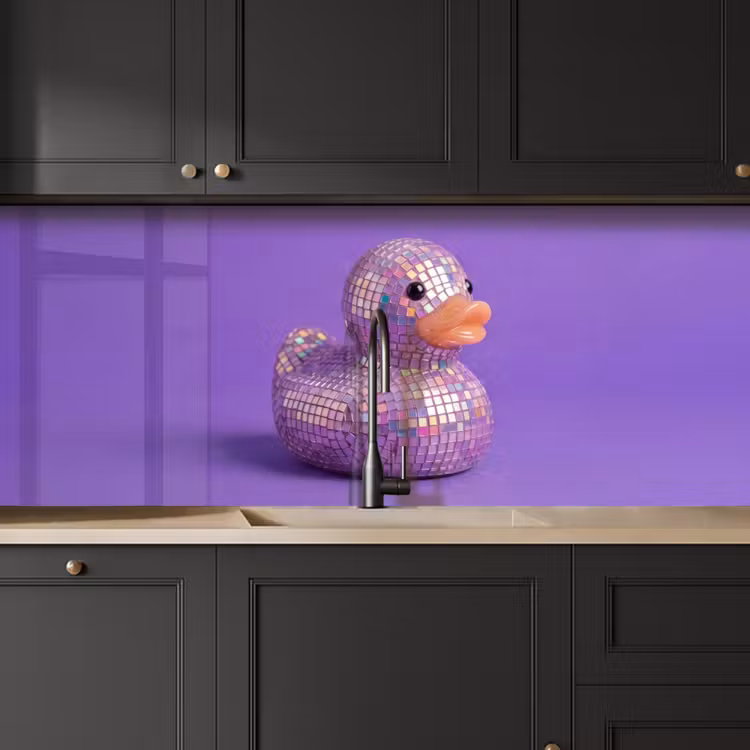 Keuken achterwand - Disco - Eend - Paars — 6