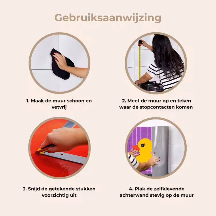 Keuken achterwand - Tekst - Eend - Paars — 9
