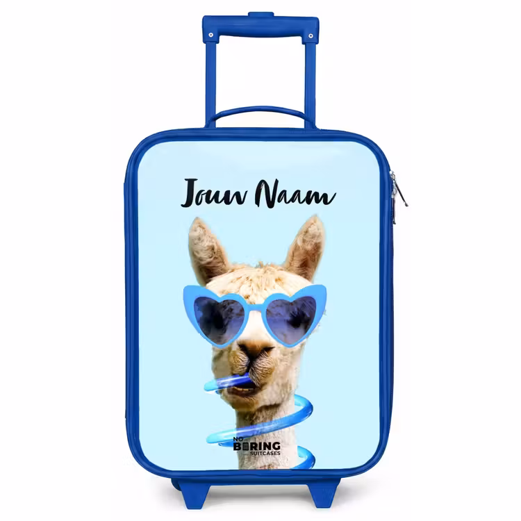 Kinderkoffer met naam - Blauw - Allard Alpaca — 1