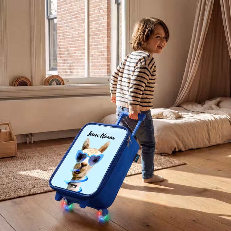 Kinderkoffer met naam - Blauw - Allard Alpaca — 3