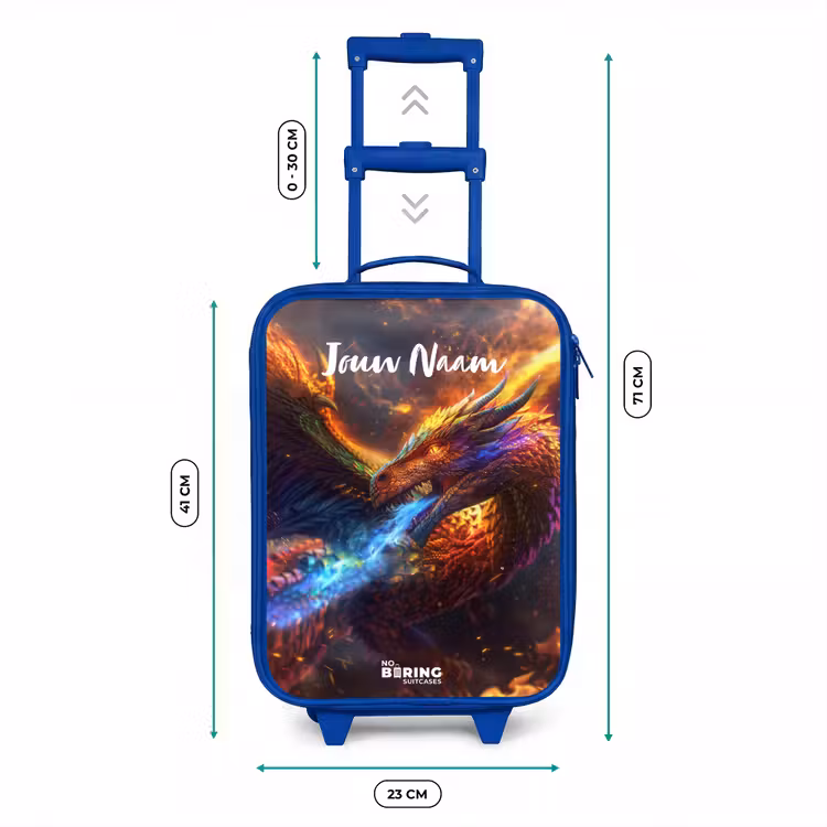Kinderkoffer met naam - Blauw - Chroma krijger — 6