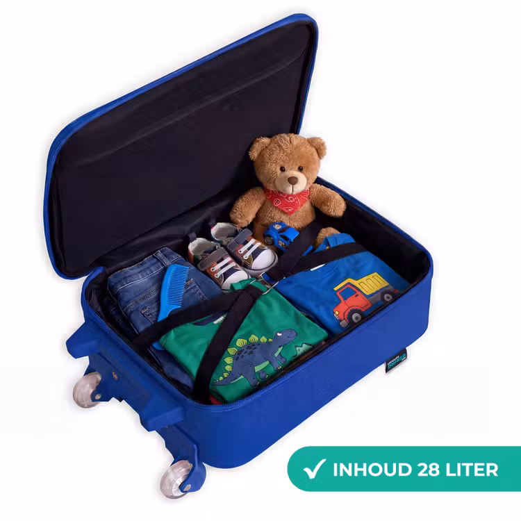 Kinderkoffer met naam - Blauw - Dinky draakje — 5