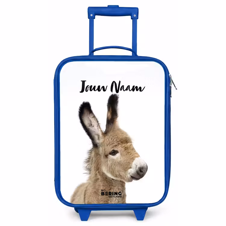 Kinderkoffer met naam - Blauw - Eddy Ezel — 1