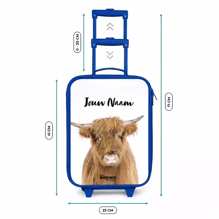 Kinderkoffer met naam - Blauw - Halbe Hooglander — 6