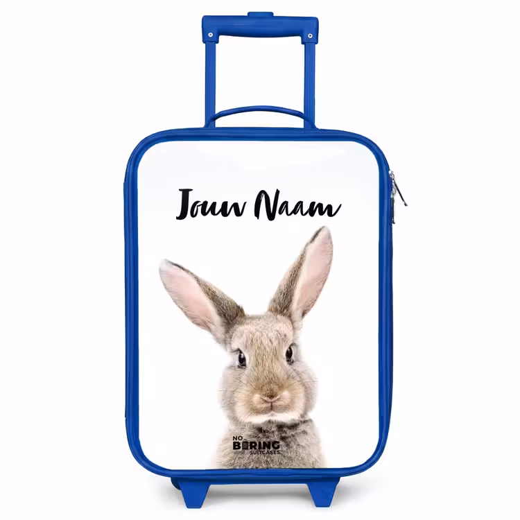 Kinderkoffer met naam - Blauw - Koen Konijn — 1
