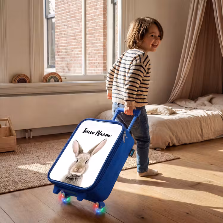 Kinderkoffer met naam - Blauw - Koen Konijn — 3