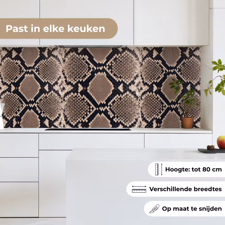 Keuken achterwand - Slangenprint - Python - Bruin — 7