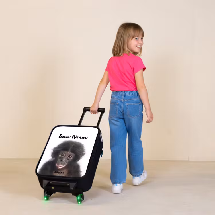 Kinderkoffer - Zwart - Charlie Chimp — 2