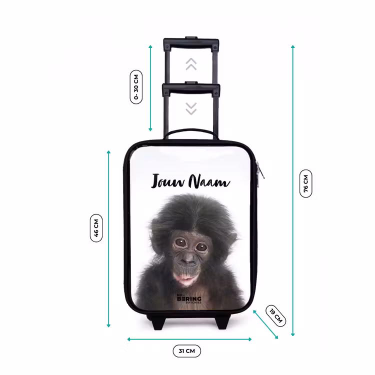 Kinderkoffer - Zwart - Charlie Chimp — 7
