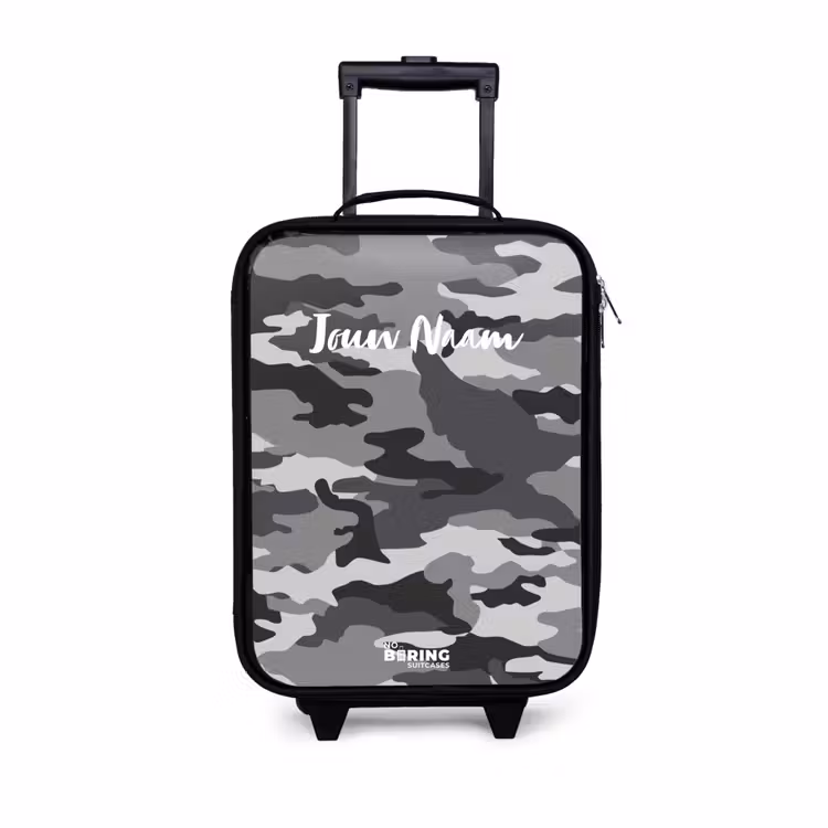 Kinderkoffer - Zwart - Camogrijs — 1