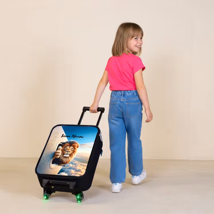Kinderkoffers met naam - Luchtpiloot leeuw — 2