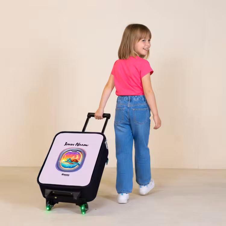 Kinderkoffers met naam - Sunset schildpad — 2