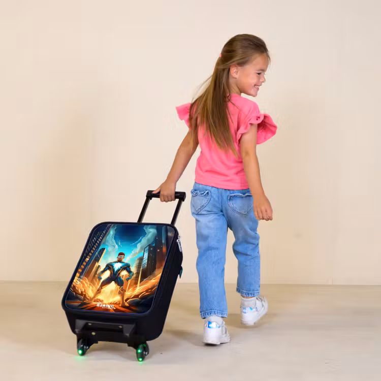 Kinderkoffer - Zwart - City superhero — 2