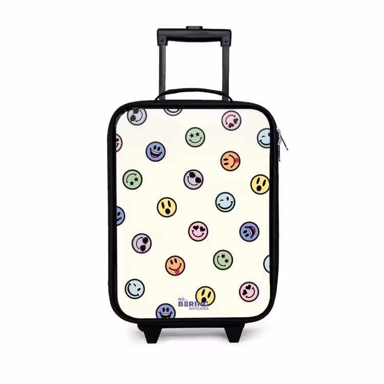 Kinderkoffer - Zwart - Speelse smiley-mix — 1