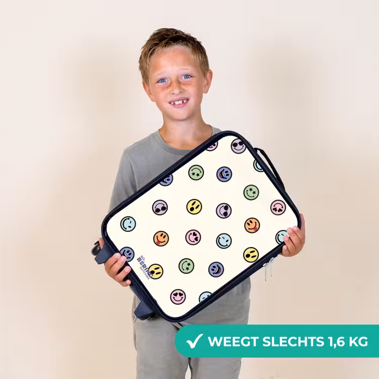 Kinderkoffer - Zwart - Speelse smiley-mix — 3