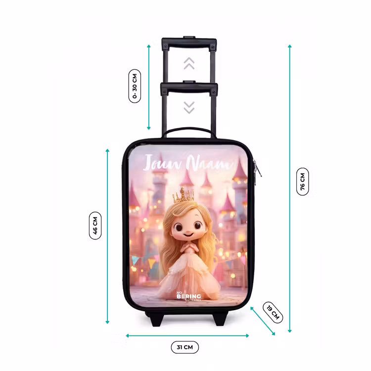 Kinderkoffer met naam - Prinses - Roze - Kasteel — 7
