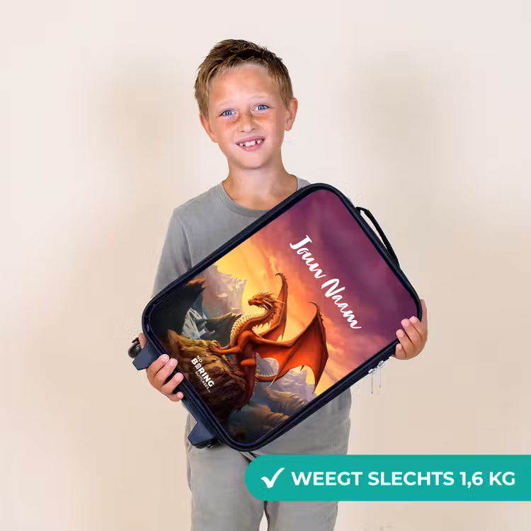 Kinderkoffer - Zwart - Rode reuzendraak — 3
