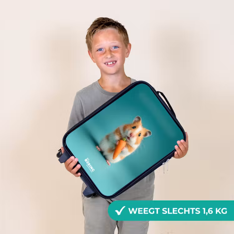 Kinderkoffer - Zwart - Hamster - Wortel - Dier — 3