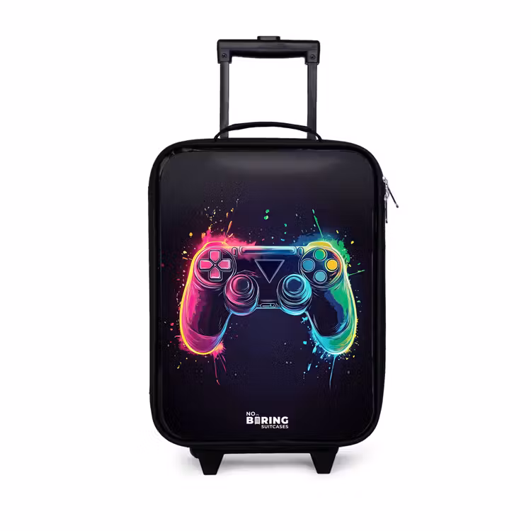 Kinderkoffer - Zwart - Game - Controller - Kleurrijk — 1