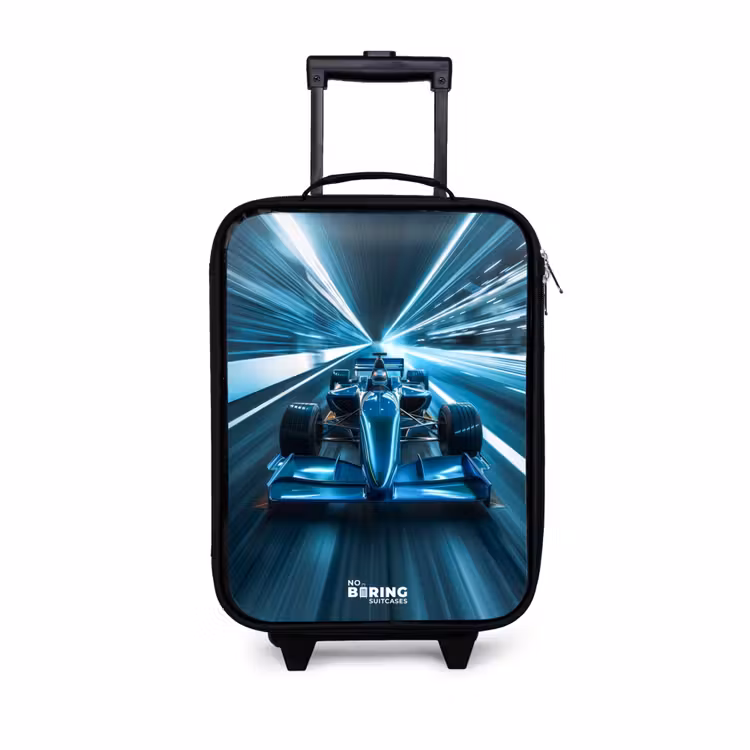 Kinderkoffer - Zwart - Blazing blue — 1