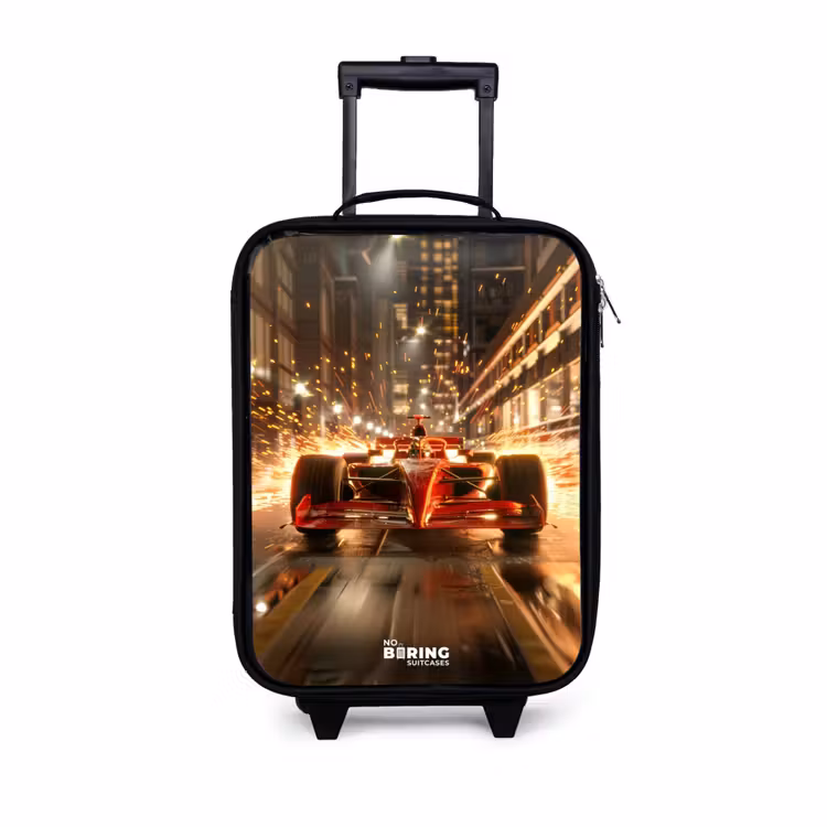 Kinderkoffer - Zwart - Rapid red — 1