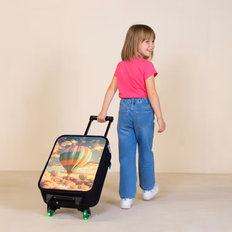 Kinderkoffer - Zwart - Pastel skyliner — 2