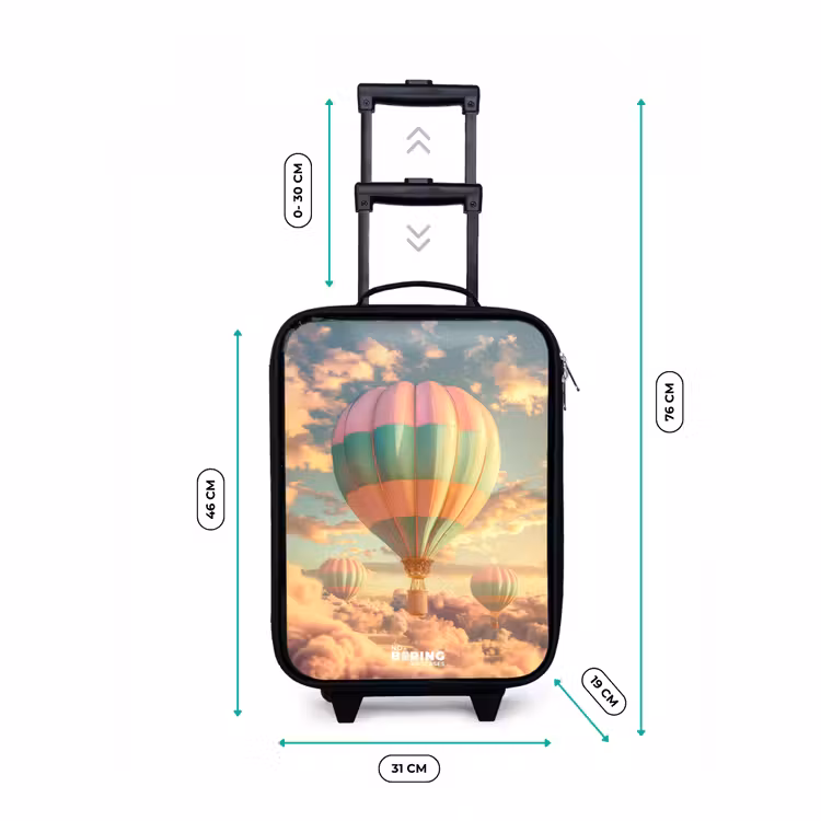 Kinderkoffer - Zwart - Pastel skyliner — 7