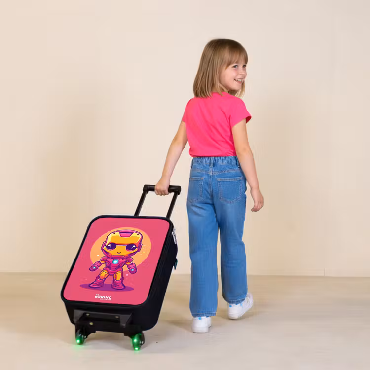 Kinderkoffer - Zwart - Roze ranger — 2