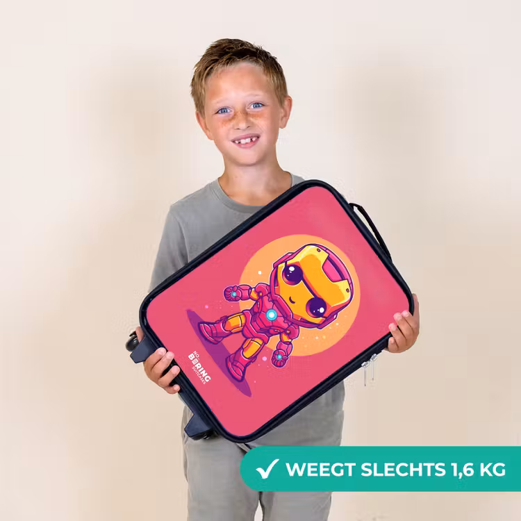 Kinderkoffer - Zwart - Roze ranger — 3