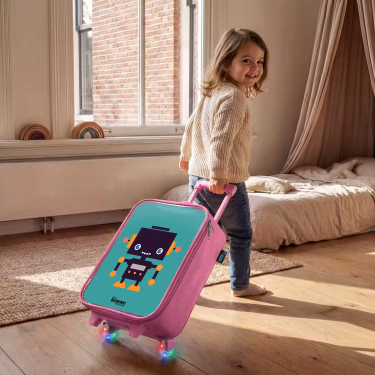 Kinderkoffer - Roze - Groene robot — 3