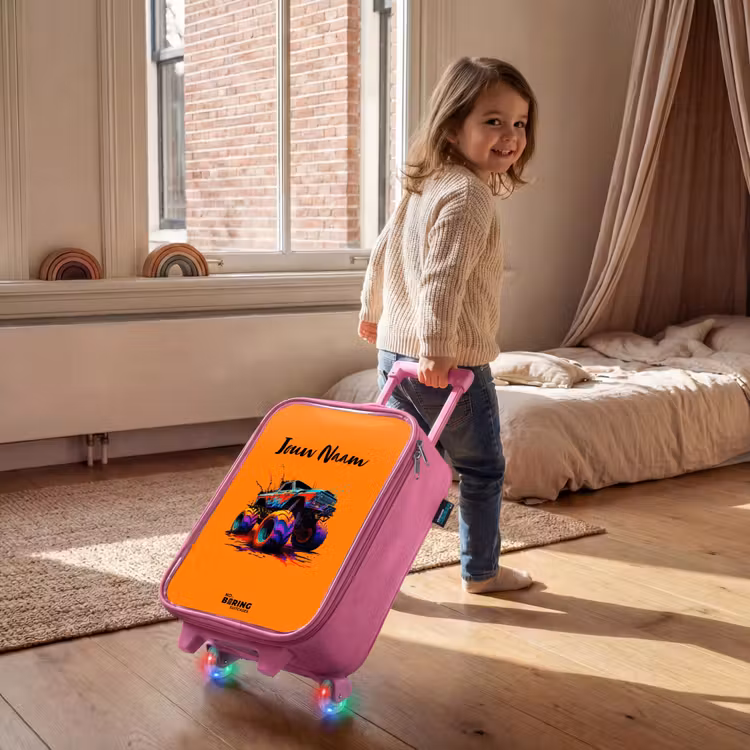Kinderkoffer - Roze - Rainbow Wheels — 3