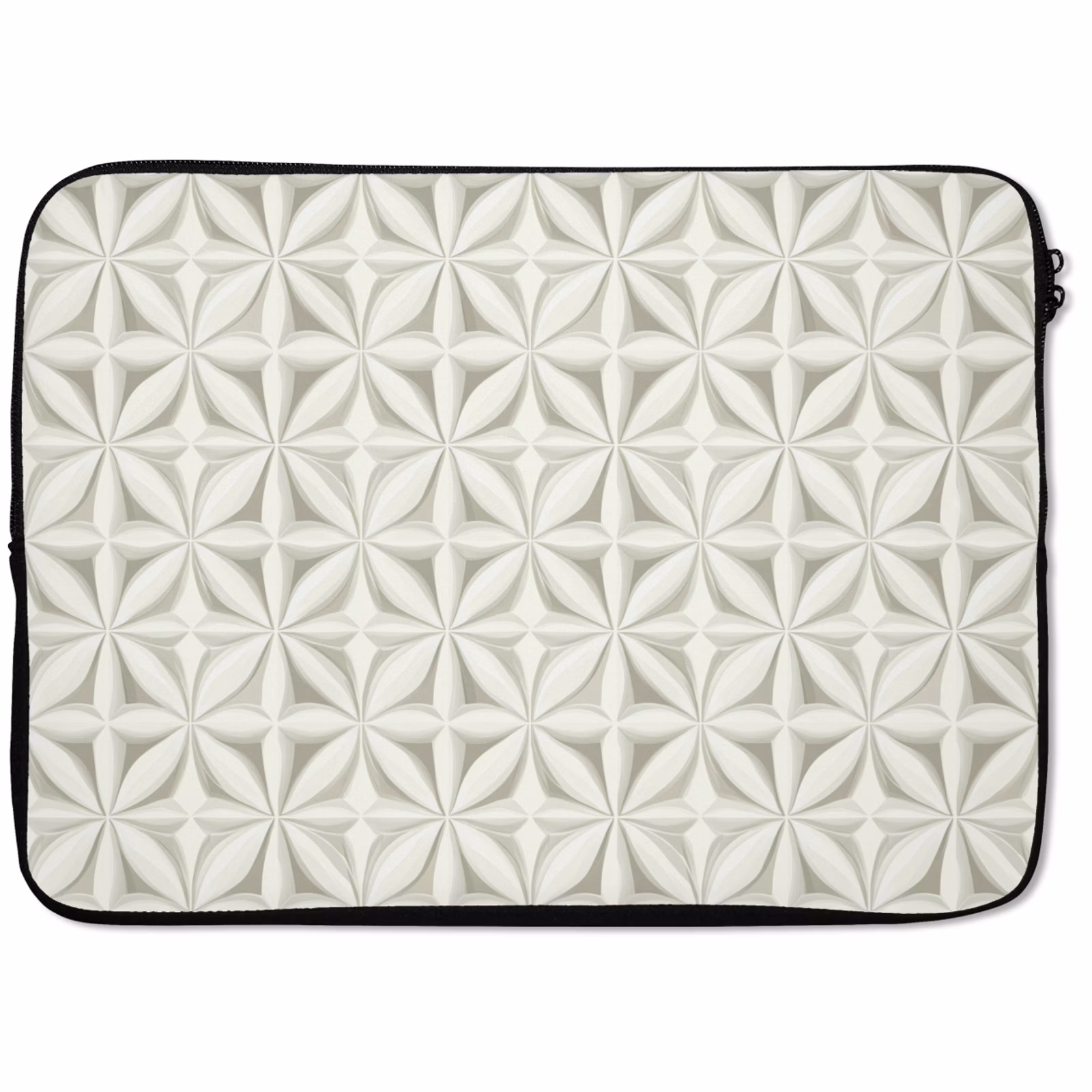 Laptophoes - Abstract - Structuur - Grijs - Wit — 1