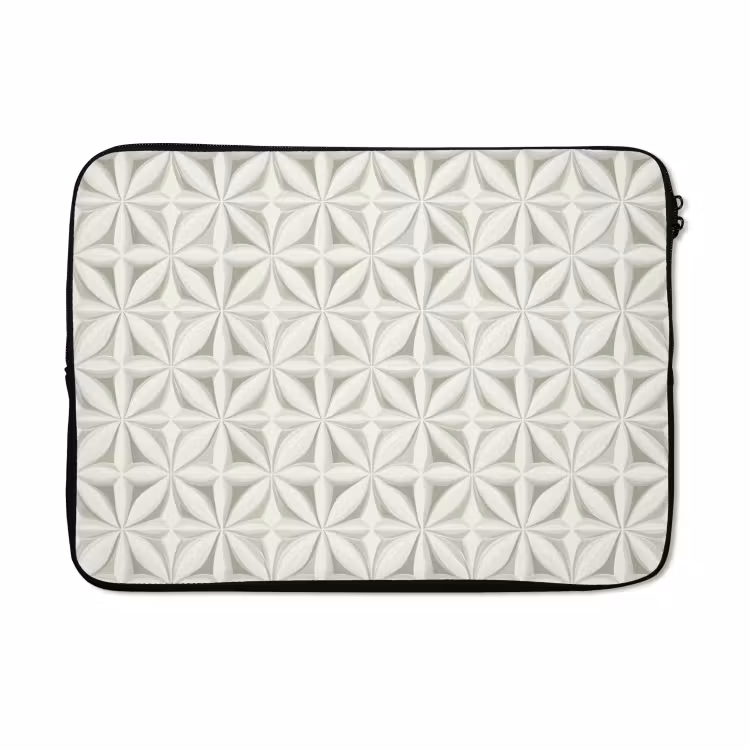 Laptophoes - Abstract - Structuur - Grijs - Wit — 5