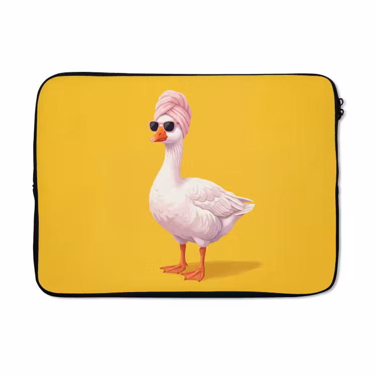Laptophoes - Eend - Zonnebril - Geel — 5