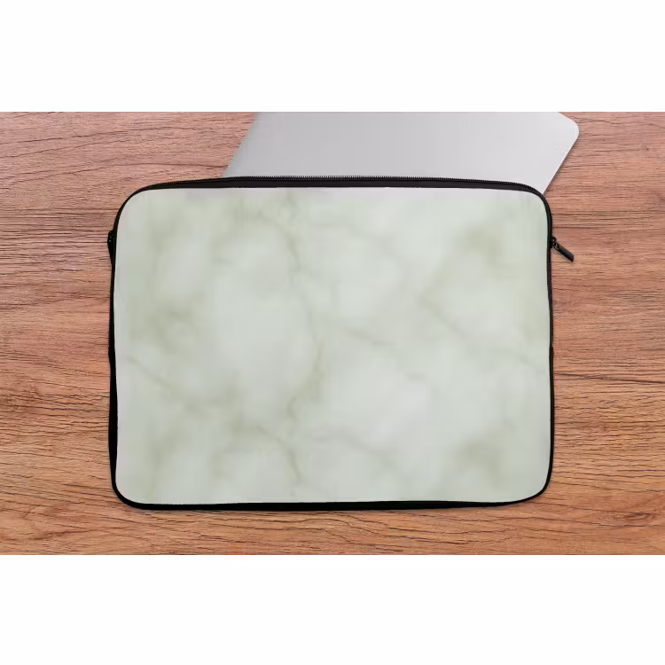 Laptophoes - Groen - Marmer - Aders — 2
