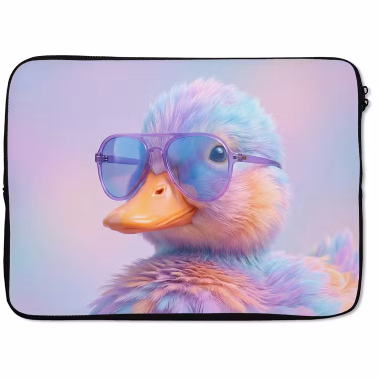 Laptophoes - Eend - bril - Pastel — 1