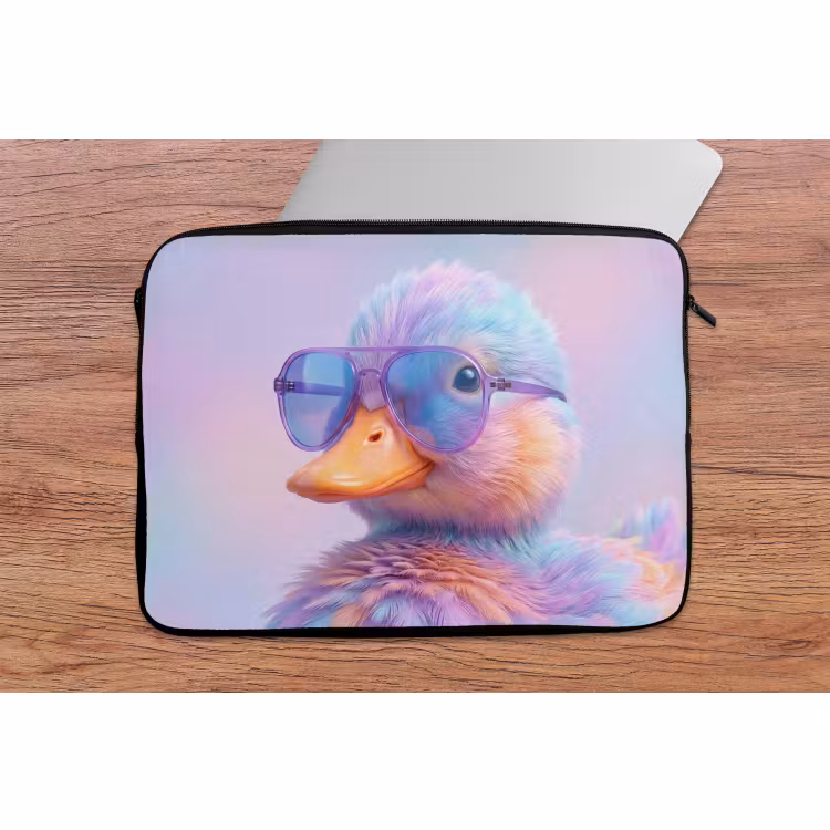 Laptophoes - Eend - bril - Pastel — 2