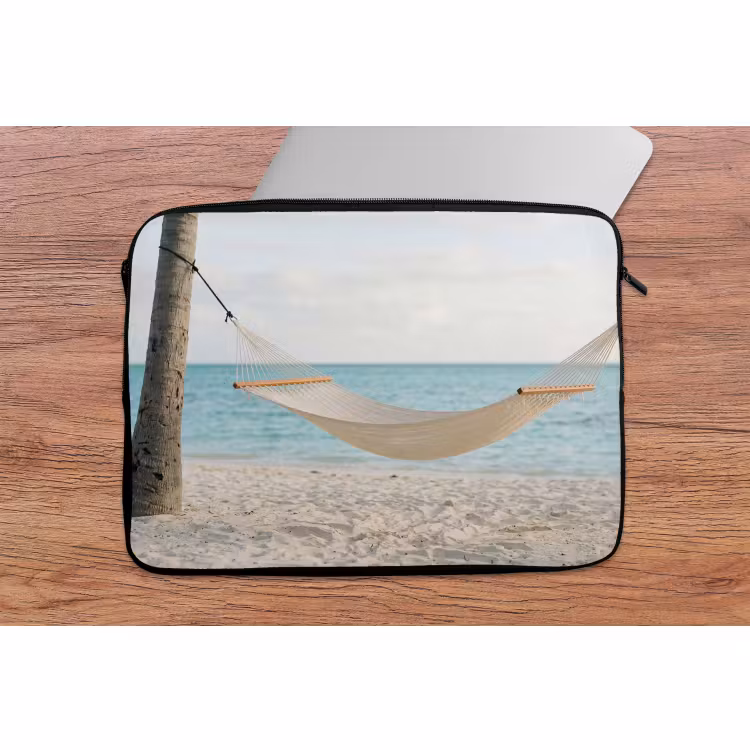 Laptophoes - Hangmat - Strand - Wit — 2