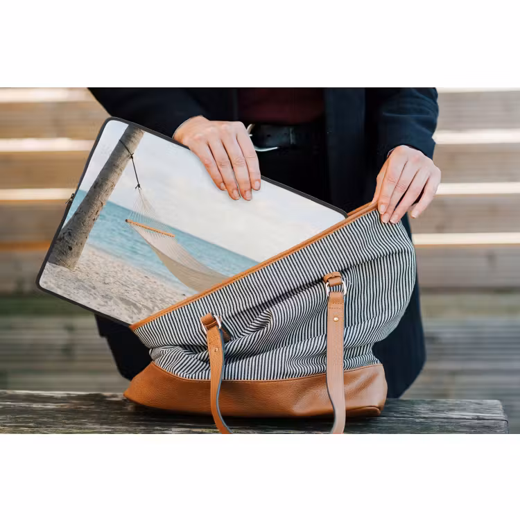 Laptophoes - Hangmat - Strand - Wit — 4