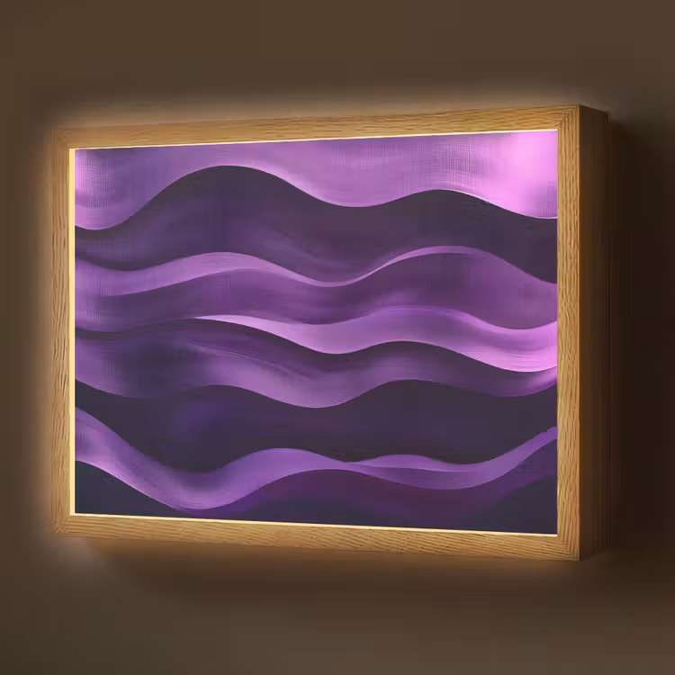 Lightbox - Wandlamp - Golven - Abstract - Paars — 1