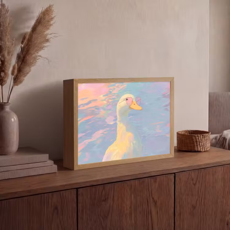Lightbox - Wandlamp - Eend - Zonnebril - Water — 4
